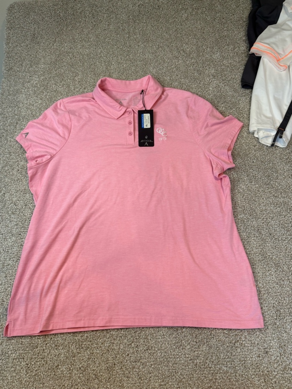 Antigua Pink Women's Polo Shirt- NWT - Size XL